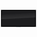 U Brands® Frameless Non-Magnetic Glass Dry-Erase Board, 96" X 48", Black (Actual Size 96" x 47")