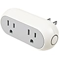 Brookstone Dual Smart Plug - 2 x AC Power Plug - 120 V AC / 10 A - Alexa, Google Assistant Supported - Gray 1 thumbnail image