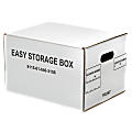 SKILCRAFT® Easy Storage Boxes With Lift-Off Lids, Letter/Legal Size, 12" x 12" x 9 1/2", White, Case Of 12 (AbilityOne 8115 01 646 3158) 1 thumbnail image