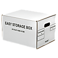 SKILCRAFT® Easy Storage Boxes With Lift-Off Lids, Letter/Legal Size, 12" x 12" x 9 1/2", White, Case Of 12 (AbilityOne 8115 01 646 3158)