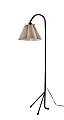 Adesso Kendra Floor Lamp, Black/Oatmeal Fabric Shade 1 thumbnail image