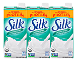 Silk Unsweetened Organic Soymilk, 32 Oz, Pack Of 3 Cartons