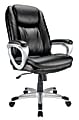 Realspace® Treswell Bonded Leather High-Back Executive Office Chair, Black/Silver, BIFMA Compliant 1 thumbnail image