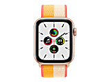 Apple® SE Smart Watch, 32 GB, 1.73" x 1.50", Gold Aluminum Case, Maize, White Band 1 thumbnail image