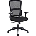 Lorell Mid-back Mesh Chair - Black Seat Color - Fabric Seat Material - Black Back Color - Mesh Back Material - 81988 1 thumbnail image