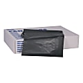 Heritage Low-Density Can Liners, 0.9-mil, 45 Gallons, 46" x 40", Black, Case Of 100 Bags