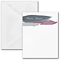 Custom Premium Stationery Flat Note Cards, 5-1/2" x 4-1/4", A Splash Of Color, White, Box Of 25 Cards 1 thumbnail image