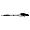 Paper Mate® Dynagrip Stick Pens, 0.5 mm, Fine Point, Clear Barrel, Black Ink, Pack Of 12 1 thumbnail image