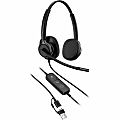 HP Poly Mission 425 On-Ear Wired Headset, Black, C01B6A6AC3 1 thumbnail image