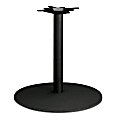 HON® 65% Recycled Single-Column Hospitality Table Base, 27 7/8"H x 22"W x 22"D, Black