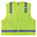 Ergodyne GloWear® Surveyor's Mesh Hi-Vis Class 2 Safety Vest, X-Small, Lime