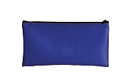 PM™ Company Bank Deposit/Utility Zipper Bag, 11" x 6", Blue, Pack Of 6