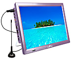 BeFree Sound 14" LED Portable Television With Wired Earbuds, Purple, 995116945M