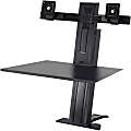 Ergotron WorkFit Desk Mount for Monitor, Keyboard - Black - 2 Display(s) Supported - 24" Screen Support - 25 lb Load Capacity - 100 x 100, 75 x 75 1 thumbnail image