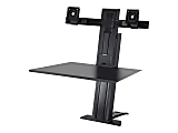 Ergotron WorkFit Desk Mount for Monitor, Keyboard - Black - 2 Display(s) Supported - 24" Screen Support - 25 lb Load Capacity - 100 x 100, 75 x 75