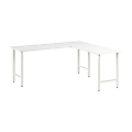 Bush Business Furniture Hustle 72"W L-Shaped Computer Desk With Metal Legs, White, Standard Delivery, HUS002WH 1 thumbnail image