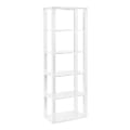 Eurostyle Tresero 6-Shelf Bookcase, 67"H x 23-1/5”W x 14”D, High Gloss White