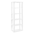 Eurostyle Tresero 6-Shelf Bookcase, 67"H x 23-1/5”W x 14”D, High Gloss White 1 thumbnail image