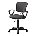 Monarch Specialties Bryce Ergonomic Fabric Mid-Back Office Chair, Gray