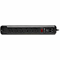 Eaton Tripp Lite Series Surge Protector Power Strip 120V Right Angle 7 Outlet RJ11 Black - Surge protector - TLP76RBTEL 1 thumbnail image