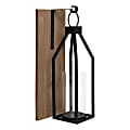 Kate and Laurel Oakly Wall Sconce Candle Holder, 18-3/4"H x 6-22/25"W x 8"D, Rustic Brown 1 thumbnail image