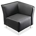 Lorell® Fuze Modular Bonded Leather Left-Arm Lounge Chair, Black 1 thumbnail image