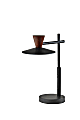 Adesso Elmore LED Desk Lamp, 16-1/2”, Black/Walnut Shade/Black Base