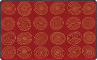 Flagship Carpets Circles Rug, Rectangle, 7' 6" x 12', Brick