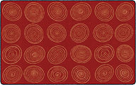 Flagship Carpets Circles Rug, Rectangle, 7' 6" x 12', Brick 1 thumbnail image