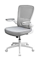 Boss Office Products Ergonomic Mesh High-Back Flip-Arm Task Chair, White/Gray 1 thumbnail image