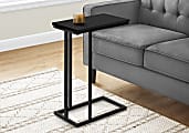 Monarch Specialties Garner Metal C-Shaped Accent Table, 25-1/4”H x 10-1/4”W x 18-1/2”D, Black