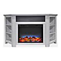 Cambridge® Stratford Electric Corner Fireplace With LED Multicolor Display, White 1 thumbnail image