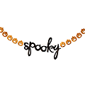 Amscan Spooky Air-Filled Halloween Banner, 8” x 240”, Black
