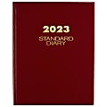 AT-A-GLANCE Standard Diary 2023 RY Daily Diary, Red, Medium, 7 1/2" x 9 1/2"