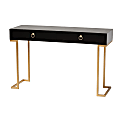 Baxton Studio Beagan Modern And Contemporary 2-Drawer Console Table, 29-1/2”H x 47-1/4”W x 15-3/4”D, Gold/Black 1 thumbnail image
