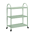Sauder® Boulevard Café 3-Shelf Metal Indoor/Outdoor Library Cart, Green 1 thumbnail image