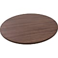 Lorell® Round Adjustable-Height Table Top, 35 1/2"W, Walnut