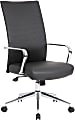 Boss Office Products Ergonomic High-Back Vinyl Executive Chair, Black/Chrome