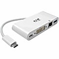 Tripp Lite USB C to DVI Multiport Video Adapter Converter w/ USB-A Hub, USB-C PD Charging 1 thumbnail image