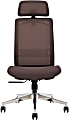 Sinfonia Sing Ergonomic Mesh High-Back Task Chair, Armless, Headrest, Copper/Black