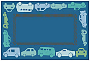 Carpets for Kids® KID$Value Rugs™ All Autos Border Activity Rug, 4' x 6', Blue 1 thumbnail image