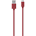Belkin® MIXIT™ Micro-USB To USB ChargeSync Cable, 4', Red