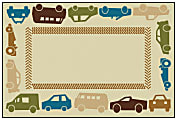 Carpets for Kids® KID$Value Rugs™ All Autos Border Activity Rug, 3' x 4'6", Tan