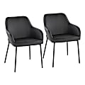 LumiSource Daniella Contemporary Dining Chairs, Black, Set Of 2 Chairs