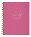Cambridge® Ivory Ella Paisley Spiral Notebook, 5-3/4" x 8-1/4", Wide Ruled, 80 Sheets, Pink