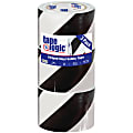 BOX Packaging Striped Vinyl Tape, 3" Core, 3" x 36 Yd., Black/White, Case Of 3