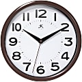 Infinity Instruments Metro Round Wall Clock, 9”, Brown 1 thumbnail image