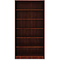 Lorell® Essentials 72"H 6-Shelf Bookcase, Cherry 1 thumbnail image