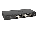 Netgear S350 GS324T Ethernet Switch - 24 Ports - Manageable - Gigabit Ethernet - 10/100/1000Base-T - 4 Layer Supported - Modular - 2 SFP Slots - Power Supply - 11.10 W Power Consumption - Twisted Pair, Optical Fiber - Wall Mountable 1 thumbnail image