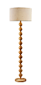 Adesso Orchard Floor Lamp, 62”H, Cream Linen Shade/Natural Base 1 thumbnail image